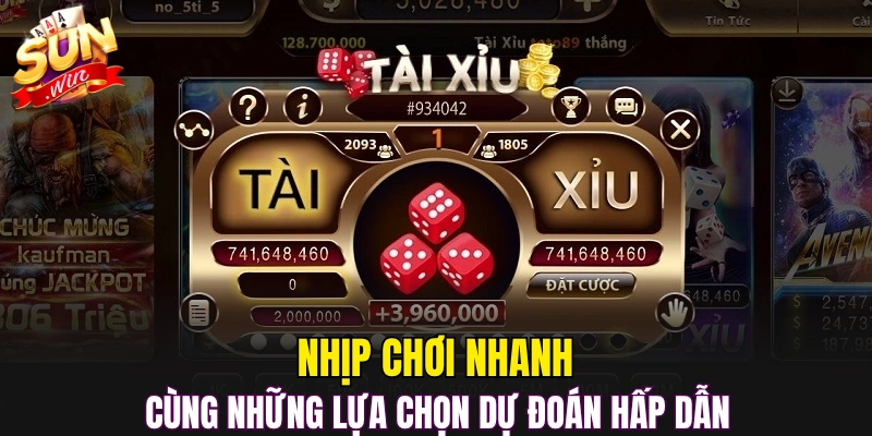 Nhịp chơi nhanh cùng những lựa chọn dự đoán hấp dẫn